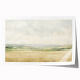Vintage Landscape Art - Serene Countryside Fields in Soft Hues