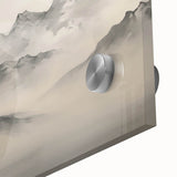 Vintage Landscape Art – Majestic Misty Mountain Peaks – Antique Nature Wall Art