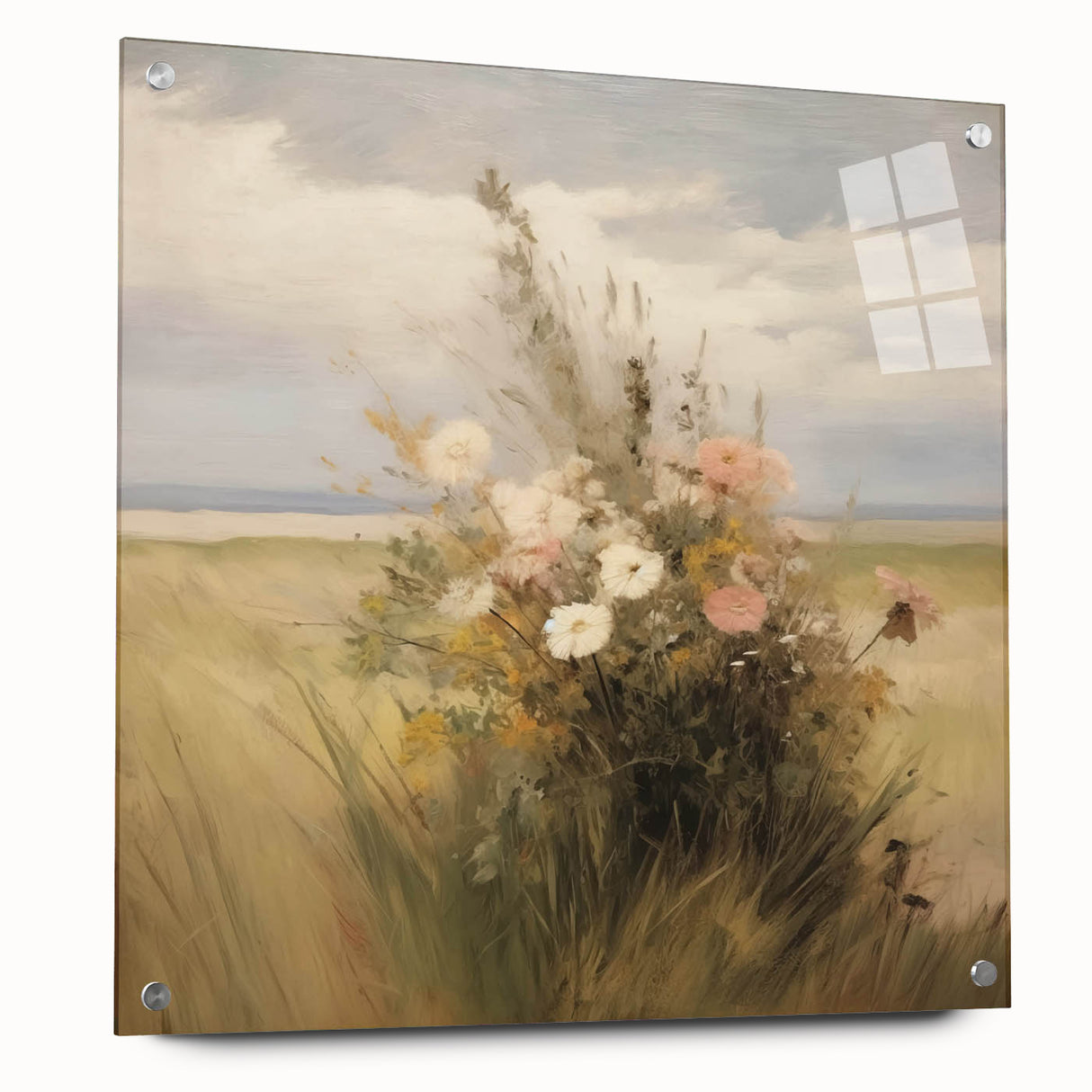 Vintage Wildflower Meadow Art – Classic Floral Landscape Print