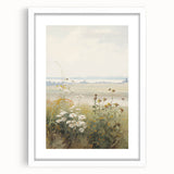 Vintage Landscape Art – Serene Wildflower Meadow Scene