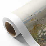 Vintage Landscape Art – Serene Wildflower Meadow Scene