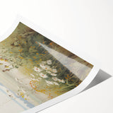 Vintage Landscape Art – Serene Wildflower Meadow Scene