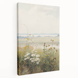 Vintage Landscape Art – Serene Wildflower Meadow Scene