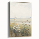 Vintage Landscape Art – Serene Wildflower Meadow Scene
