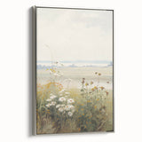 Vintage Landscape Art – Serene Wildflower Meadow Scene