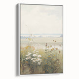 Vintage Landscape Art – Serene Wildflower Meadow Scene