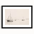 Vintage Landscape Art – Sailboats on Calm Waters – Antique Maritime Wall Art