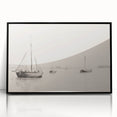 Vintage Landscape Art – Sailboats on Calm Waters – Antique Maritime Wall Art