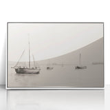 Vintage Landscape Art – Sailboats on Calm Waters – Antique Maritime Wall Art