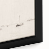 Vintage Landscape Art – Sailboats on Calm Waters – Antique Maritime Wall Art