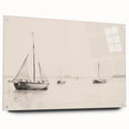 Vintage Landscape Art – Sailboats on Calm Waters – Antique Maritime Wall Art