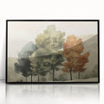 Vintage Landscape Art – Autumn Trees in Tranquil Landscape – Antique Nature Scene Wall Art