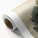 Vintage Landscape Art – Autumn Trees in Tranquil Landscape – Antique Nature Scene Wall Art