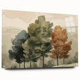 Vintage Landscape Art – Autumn Trees in Tranquil Landscape – Antique Nature Scene Wall Art