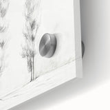 Vintage Sketch Landscape Art – Classic Monochrome Tree Print