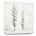 Vintage Sketch Landscape Art – Classic Monochrome Tree Print