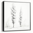 Vintage Sketch Landscape Art – Classic Monochrome Tree Print