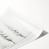 Vintage Sketch Landscape Art – Classic Monochrome Tree Print