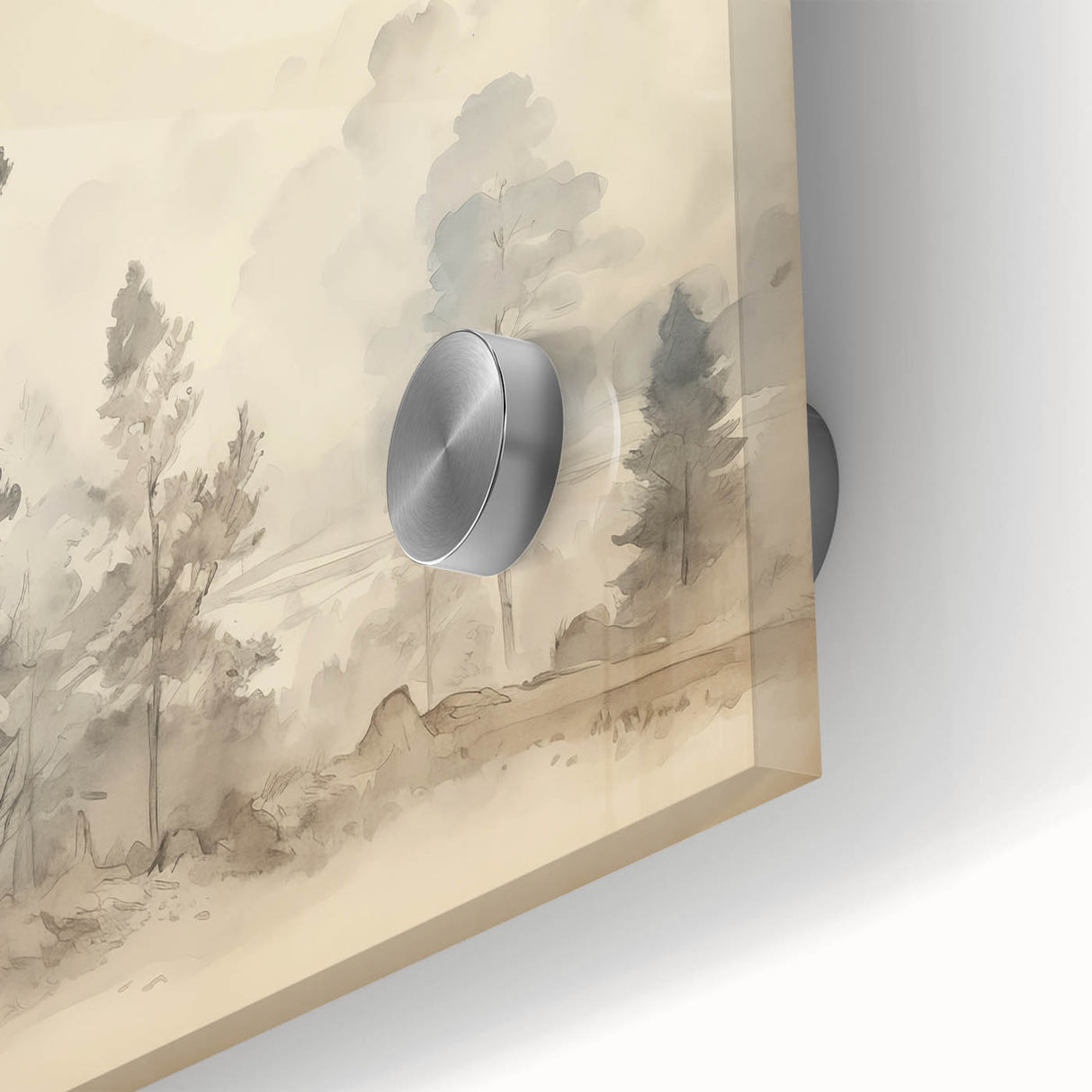 Vintage Misty Forest Art – Classic Woodland Landscape Wall Print