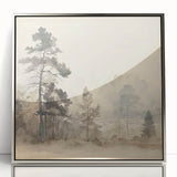 Vintage Misty Forest Art – Classic Woodland Landscape Wall Print