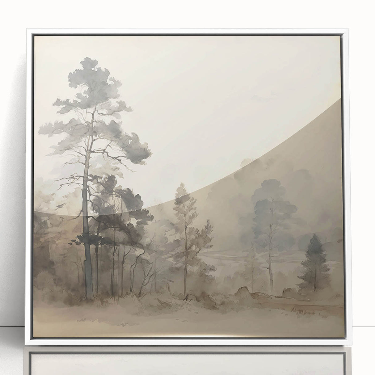 Vintage Misty Forest Art – Classic Woodland Landscape Wall Print