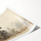Vintage Misty Forest Art – Classic Woodland Landscape Wall Print
