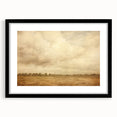 Vintage Landscape Art - Soft Sky Over Tranquil Field with Trees