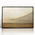 Vintage Landscape Art - Soft Sky Over Tranquil Field with Trees