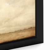 Vintage Landscape Art - Soft Sky Over Tranquil Field with Trees