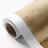 Vintage Landscape Art - Soft Sky Over Tranquil Field with Trees