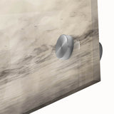 Vintage Landscape Art - Misty Mountains and Birds in Flight