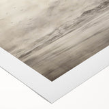 Vintage Landscape Art - Misty Mountains and Birds in Flight