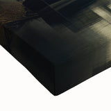 Vintage Landscape Art - Foggy River with Boats and Bare Trees