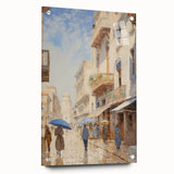 Vintage Landscape Art – Historic Cityscape Print – Retro Street Scene Wall Art