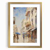 Vintage Landscape Art – Historic Cityscape Print – Retro Street Scene Wall Art