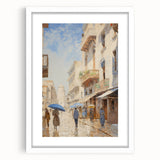 Vintage Landscape Art – Historic Cityscape Print – Retro Street Scene Wall Art