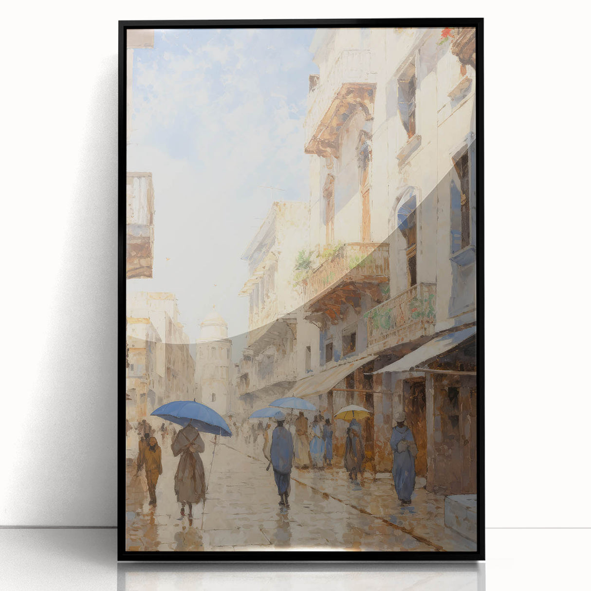 Vintage Landscape Art – Historic Cityscape Print – Retro Street Scene Wall Art