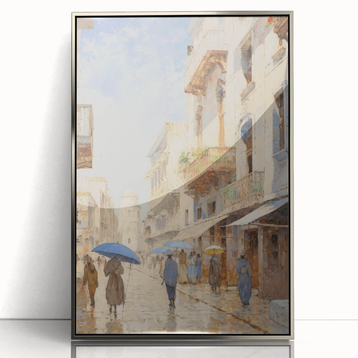 Vintage Landscape Art – Historic Cityscape Print – Retro Street Scene Wall Art