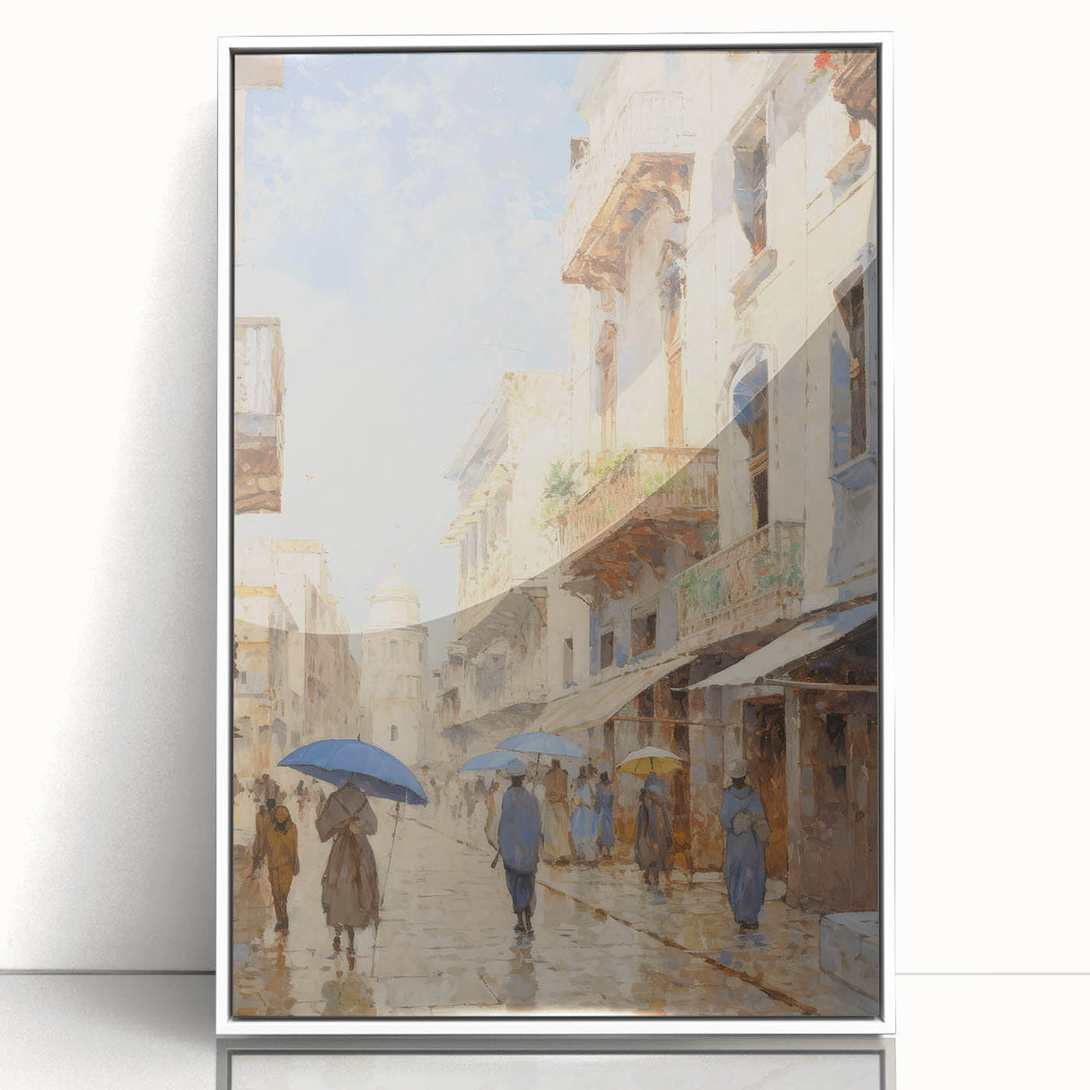 Vintage Landscape Art – Historic Cityscape Print – Retro Street Scene Wall Art