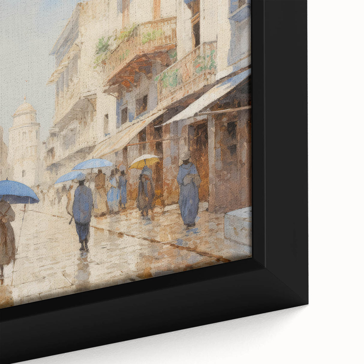 Vintage Landscape Art – Historic Cityscape Print – Retro Street Scene Wall Art