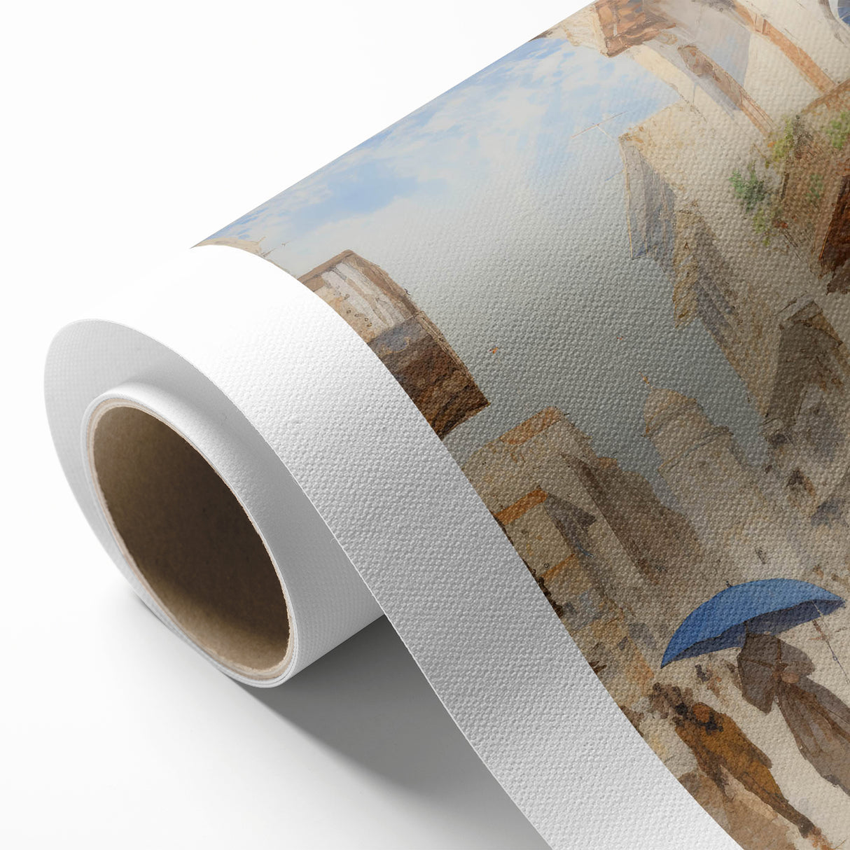 Vintage Landscape Art – Historic Cityscape Print – Retro Street Scene Wall Art