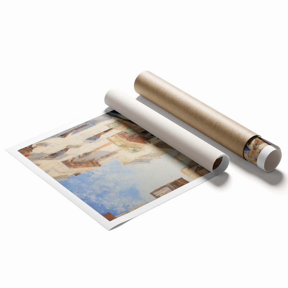 Vintage Landscape Art – Historic Cityscape Print – Retro Street Scene Wall Art