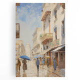 Vintage Landscape Art – Historic Cityscape Print – Retro Street Scene Wall Art