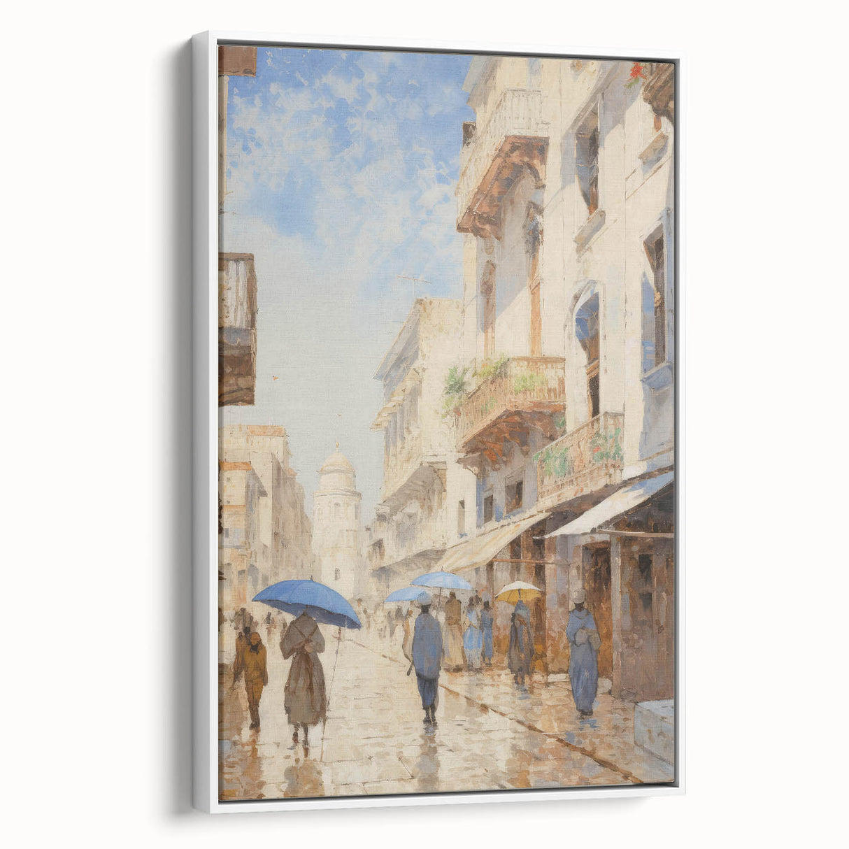 Vintage Landscape Art – Historic Cityscape Print – Retro Street Scene Wall Art