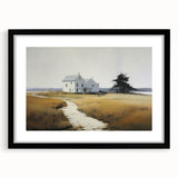 Vintage Landscape Art - Quiet House on a Country Path