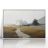 Vintage Landscape Art - Quiet House on a Country Path