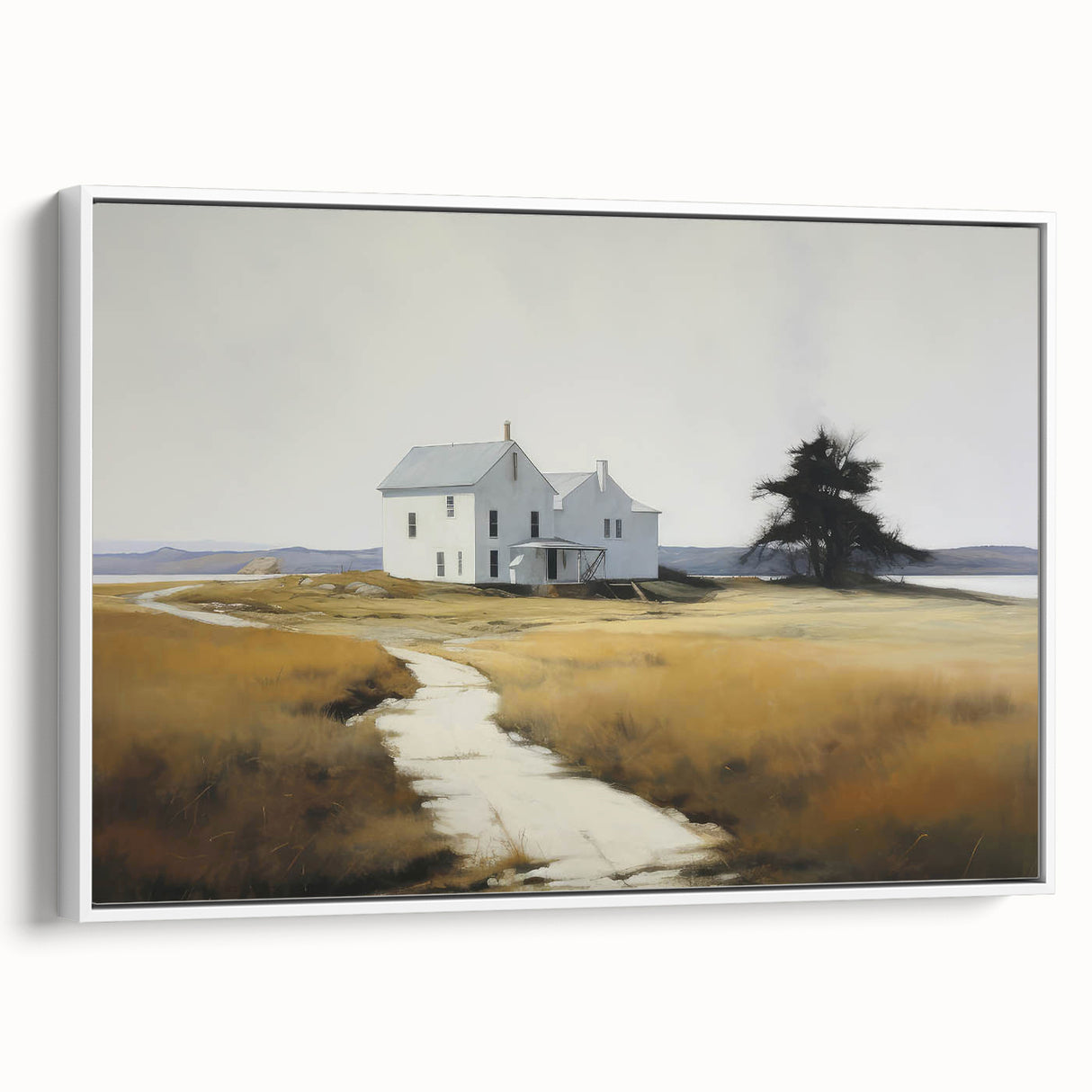 Vintage Landscape Art - Quiet House on a Country Path