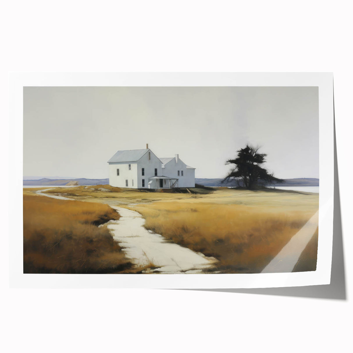 Vintage Landscape Art - Quiet House on a Country Path