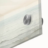 Vintage Landscape Art - Gentle Ocean Waves and Soft Sky