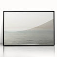 Vintage Landscape Art - Gentle Ocean Waves and Soft Sky